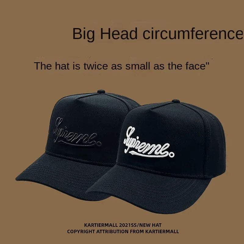 Bejzbol kape za muškarce s velikom glavom, za žene, XXL, prevelike, visoke krune, podesive, jednobojne, s kopčom (snapback), 56-60 cm, 60-65 cm