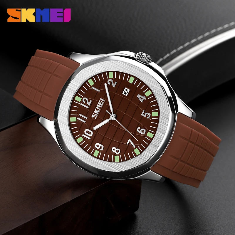 Skmei 9286 Top Brand Luxury Date Sports Silicone Watches Clock For Men Male Relogio Masculino Quartz Movement Wristwatches