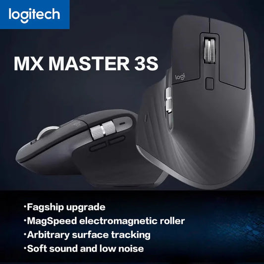 Mouse Logitech MX Master 3S wireless Bluetooth Softtone per ufficio, mouse ergonomico professionale per ufficio