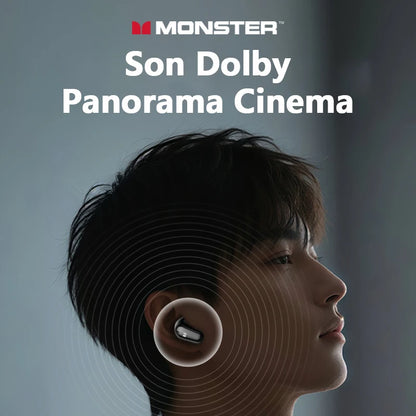 Monster MQT52 Bluetooth 5.4 Wireless Earphones Gaming Headphones with Mic, HiFi Stereo Sound True Wireless Earbuds, Low Latency Bluetooth 5.4 Earphones with 24H Battery Life