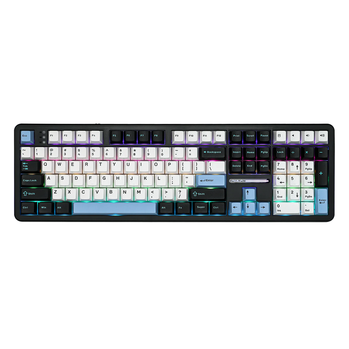EPOMAKER x AULA F108 Full Size 100% ANSI Layout Hot-Swap Wired/2.4GHz/Bluetooth 5.0 Wireless Mechanical Keyboard RGB Backlight