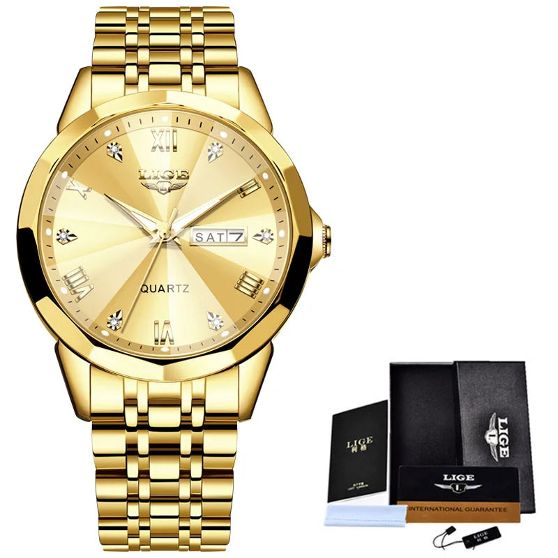 LIGE Fashion Quartz Wristwatches Casual Sport Military Watch For Women Top Brand Luxury Waterproof Watch Ladies Relogio Feminino