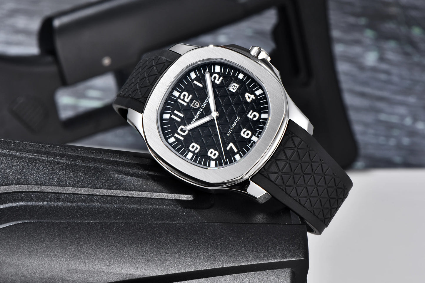 PAGANI DESIGN 2026 New Men's Watches Rose Gold Top Luxury  Automatic Watch For Men Barrel dial Steel Mechanical Wristwatch Men