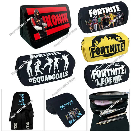 Estuche escolar Fortnited de gran capacidad para estudiantes, bolsa para bolígrafos, juguetes infantiles, material escolar, neceser de papelería para niños, regalos gamer