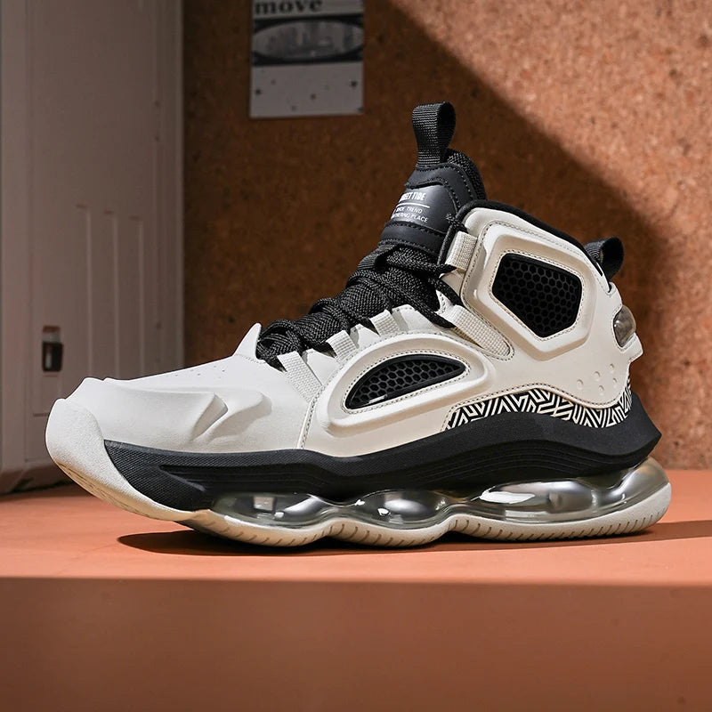 Men's Basketball Shoes Breathable Cushioning Non-Slip Wearable Runing Shoes Gym Training Athletic Basketball Sneakers for Women