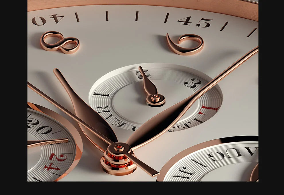 Luxury Brand Switzerland LOBINNI Ewiger Kalender Automatische mechanische Herrenuhr Saphirglas Multifunktionsuhr L13019-8