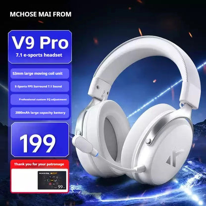 MCHOSE V9 Pro Wireless Bluetooth Headset with Tri-Mode Mic Noise Reduction Dynamic Sound And Low Delay Office And Gaming Gifts