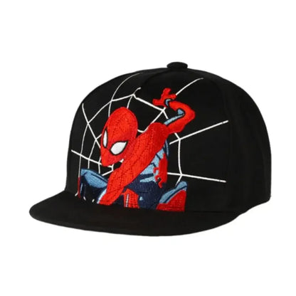 Cartoon Spider Embroidery Baseball Cap Flat Hip Hop Snapback Hat Adjustable Sun Hat for Casual Party Cosplay
