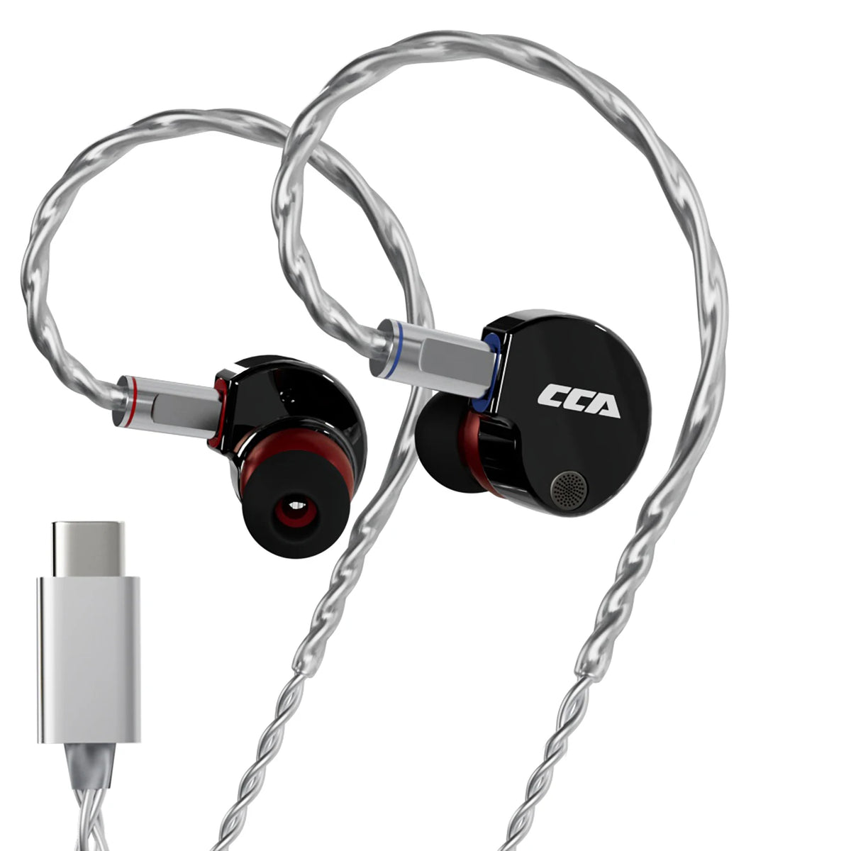 CCA Phoenix HiFi sluchátka s dynamickým měničem a membránou LCP, s potlačením hluku, vyměnitelným 2PIN kabelem, herní kabelová sluchátka