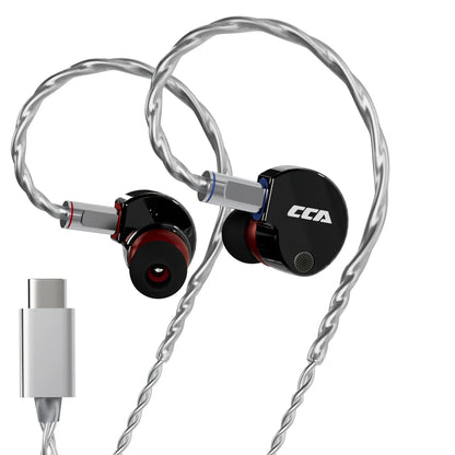 CCA Phoenix HiFi sluchátka s dynamickým měničem a membránou LCP, s potlačením hluku, vyměnitelným 2PIN kabelem, herní kabelová sluchátka