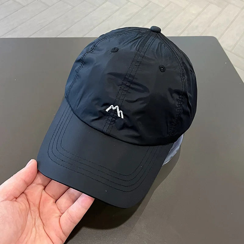 Pălărie de vară cu broderie, cu uscare rapidă; șapcă de baseball de primăvară și toamnă, cu protecție solară, pentru activități în aer liber, cu vizieră sportivă reglabilă