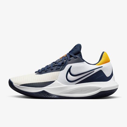 Sapatilhas de basquetebol Nike Precision 5 genuínas para homem, cano baixo DD9535-101