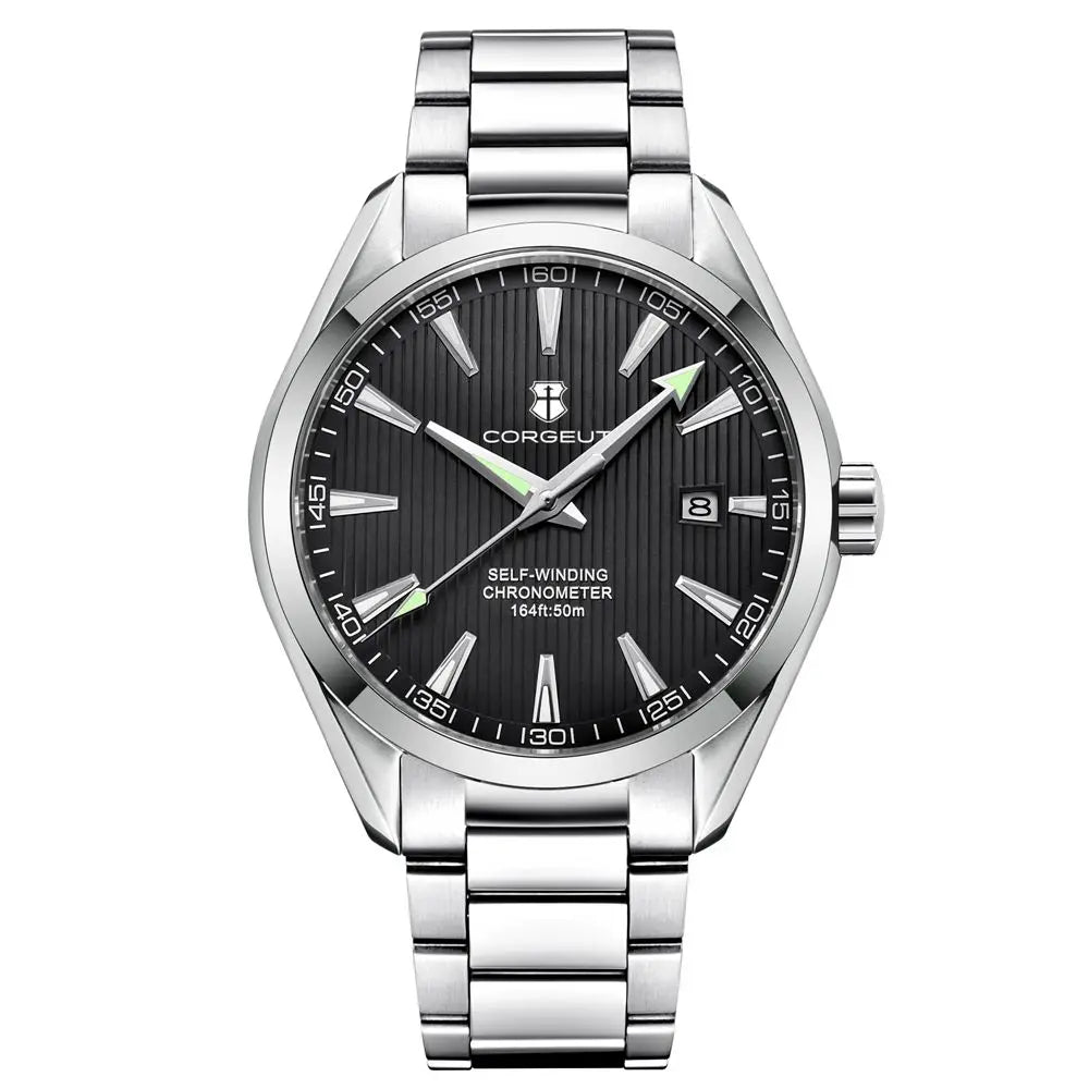 Luxury NH35 Movt Corgeut 41mm Man Sport Clock Automatic Relogio Masculino Mechanical Wristwatch Sapphire Steel Band Men's Watch