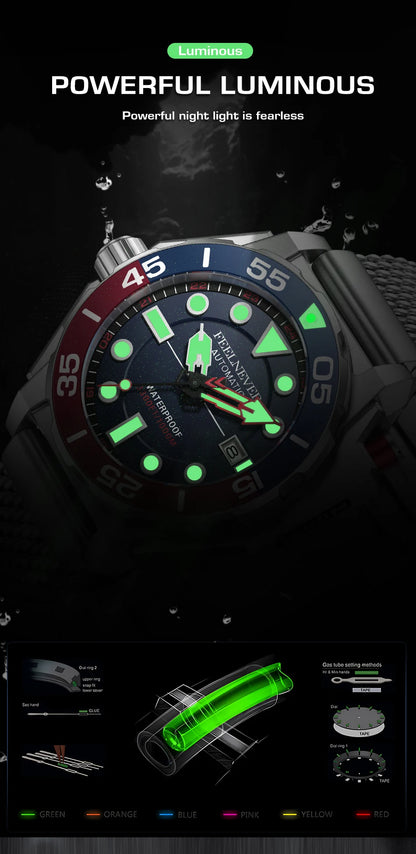FeelNever New Top brand Men Luxury Watch 1000m Waterproof BGW9 Super luminous relogios masculinos Automatic Mechanical Watches