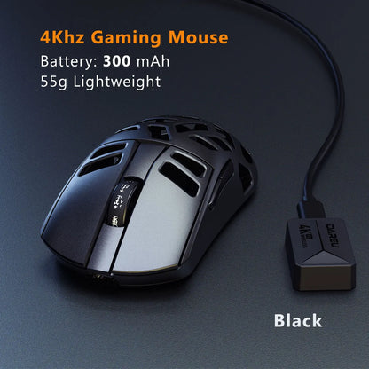 DAREU Al-mg Tri-mode 8Khz PBT trådløs gamingmus med hurtigopladning, PAW3950, 30000 DPI, letvægtsdesign til PC-gamere