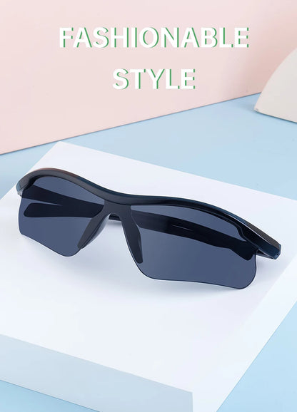 Sports Sunglasses Women Outdoor Cycling Goggle Men Fashion One-Piece Windproof Sunglass Male 2026 New Semi-Rimless Sun Glasses