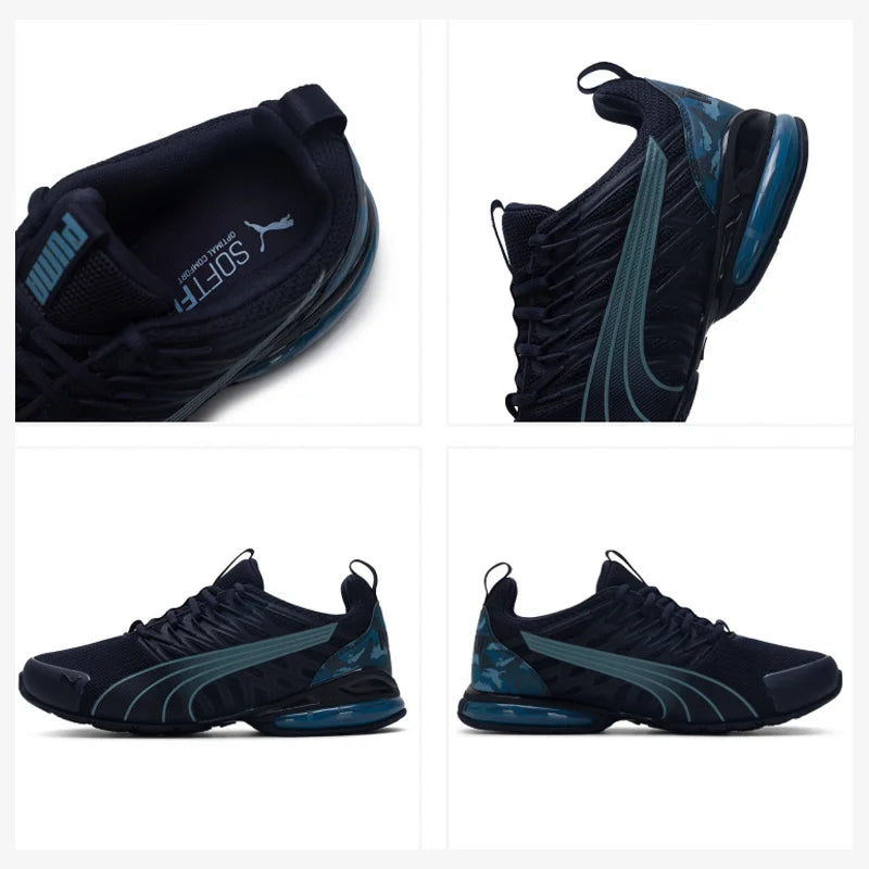 Chaussures de course Puma 311972-01 Navy Mesh Air Cushion pour hommes, baskets athlétiques respirantes absorbant les chocs pour l'entraînement quotidien au jogging