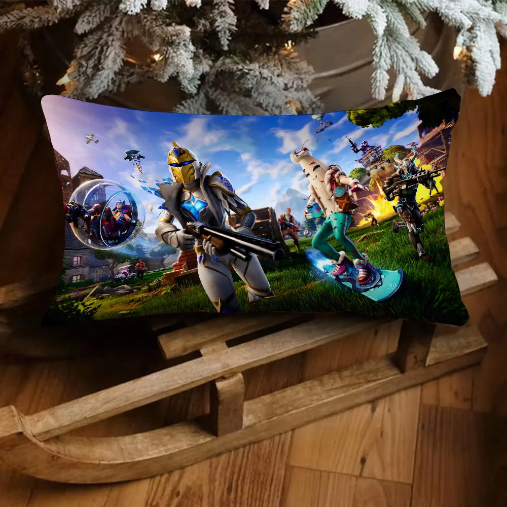Game Fortnites Luxury Double-sided Printing Rectangle Pillow Case Bedside Pillowcase Sofa Cushion Cover Room Home Decoration