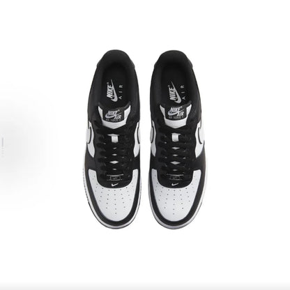 Nike Air Force 1 ”Panda” läder-sneakers, låga, unisex, vit/svart DV0788-001