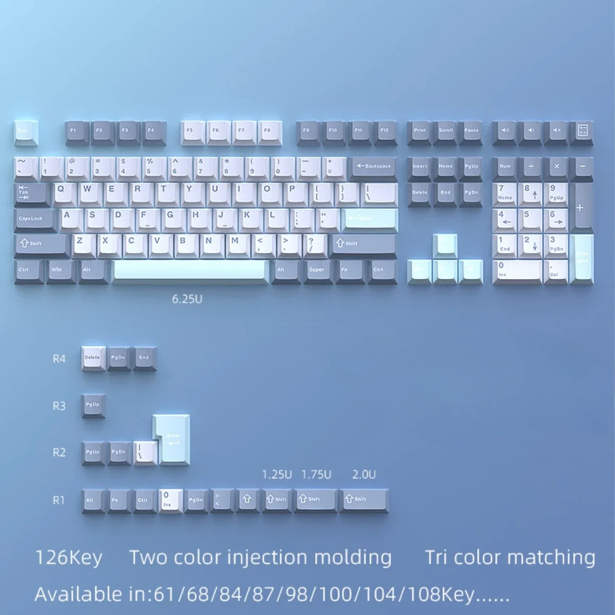 GMK67 GMK87 126 Keys PBT Cherry Keycaps GMK Keycap Double Shot Mechanical Game Keyboard Wireless for MX Switch Keycap