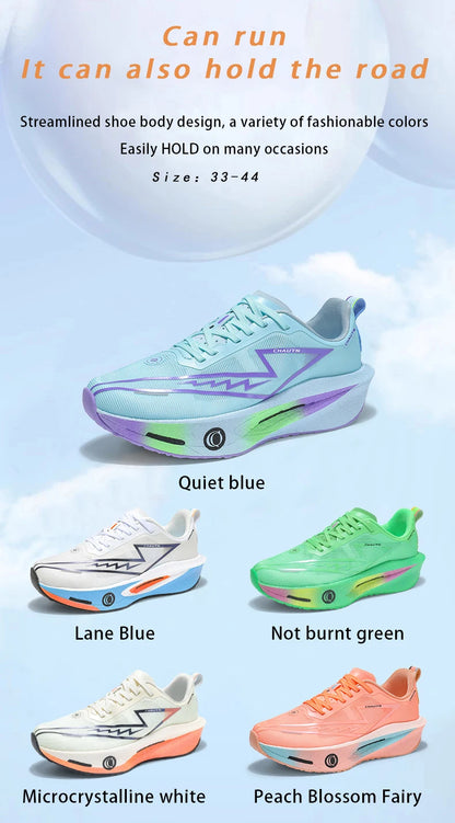 Men Running Shoes Speciality Carbon Plate Sports  Marathon Breathable Lightweight Women Comfortable Nonskid Chunta Sneakers