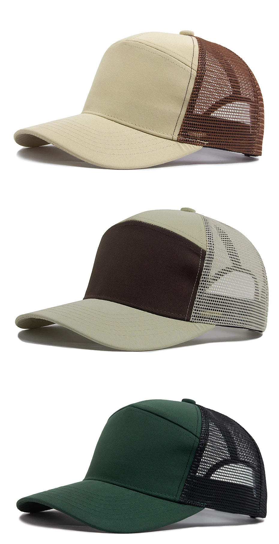 Letnia czapka baseballowa z 7 panelami, modne czapki hip-hopowe z siateczką, męskie czapki typu trucker, czapki z daszkiem, czapki typu hardtop, czapki typu snapback, damskie, unisex, fajne, nowa marka