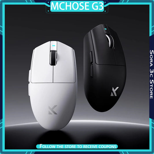 Mouse wireless MCHOSE G3 V2 PRO Bluetooth Tri Mode ergonomico e leggero per laptop, ufficio e gaming, accessori per computer