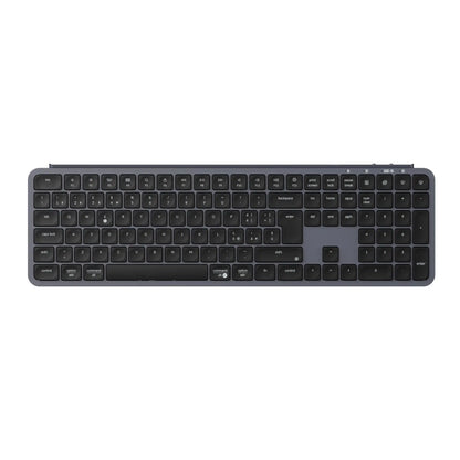 Teclado sem fios ultrafino Keychron B6 Pro com layout ISO, tamanho completo, portátil e leve, ligações 2.4GHz e Bluetooth