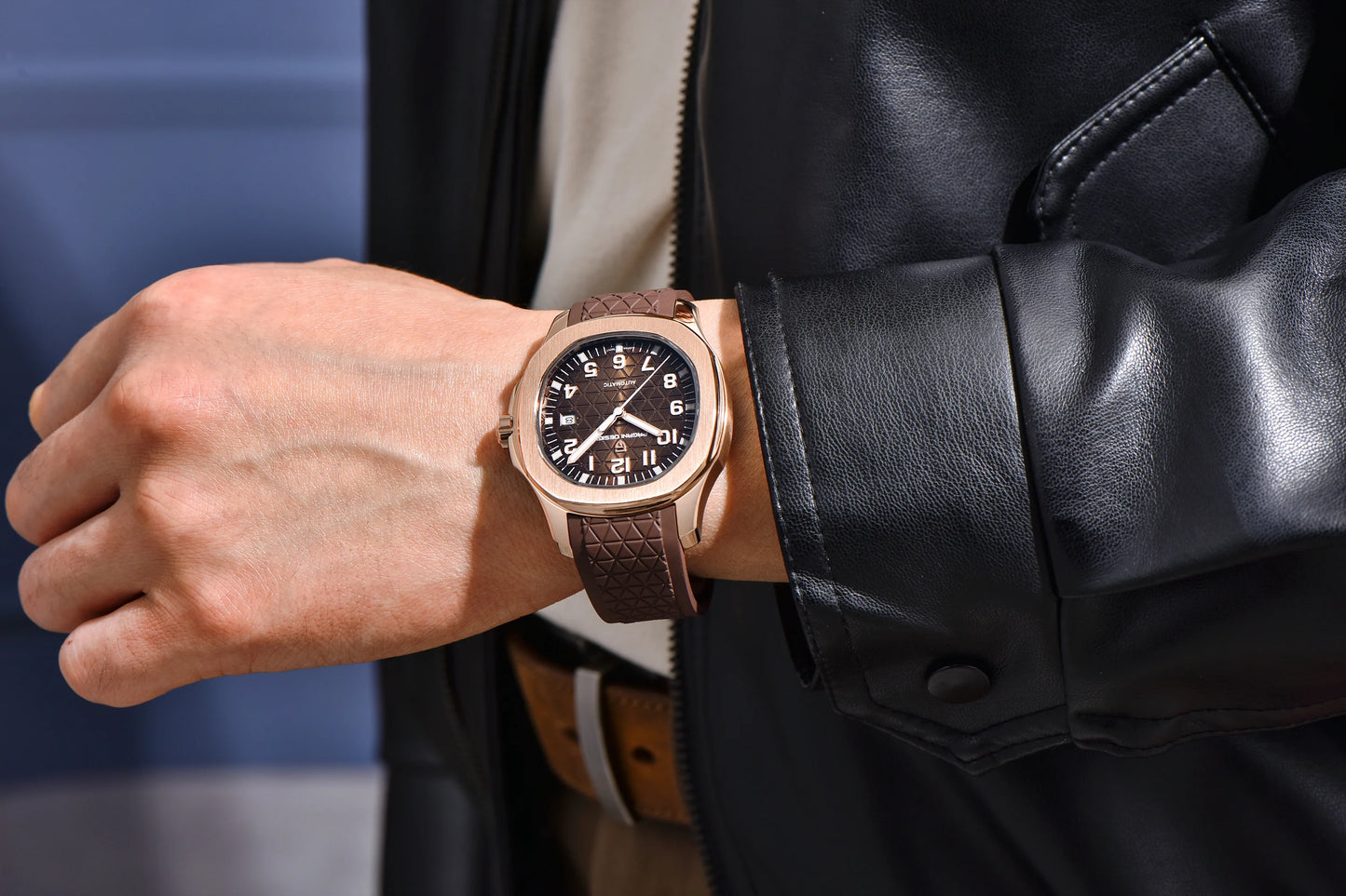 PAGANI DESIGN 2026 New Men's Watches Rose Gold Top Luxury  Automatic Watch For Men Barrel dial Steel Mechanical Wristwatch Men