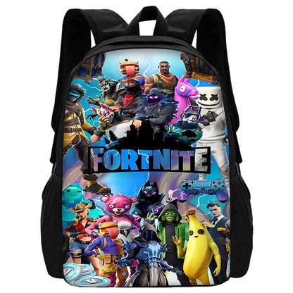 Hot Game Child School Backpack with Lunch Bags ,Design-F-FortniteS Pencil Bags ,School Bags for Boys Girls Best Gift