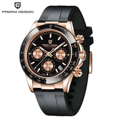 PAGANI DESIGN V2 40MM Quadrante meteorite Orologio da uomo al quarzo Cronografo retro in zaffiro Orologio impermeabile da uomo Reloj0 hombr