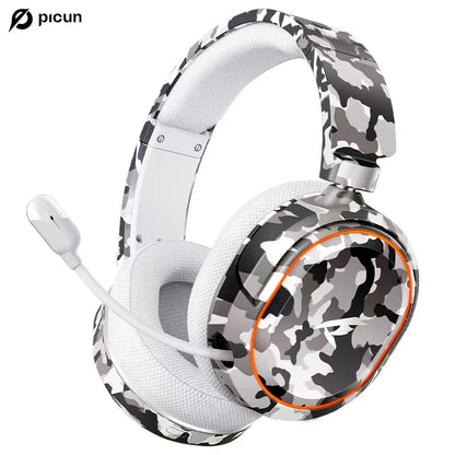 Auscultadores Gaming Sem Fios Picun G2 Bluetooth 5.3 – Som Surround 7.1, Baixa Latência de 5ms e Microfone ENC para PC, PS5, PS4, Switch e Mobile