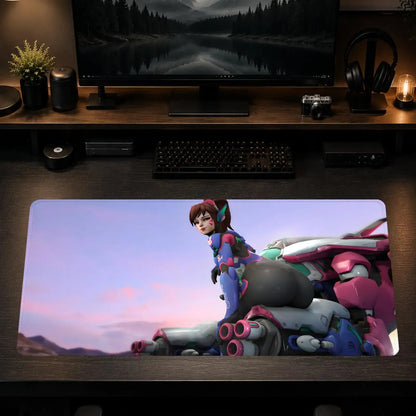 Overwatch Hips Gaming-Mauspad fürs Büro, rutschfeste Schreibtischunterlage, DIY-Mauspad, große Game-Tastaturunterlage mit Overlock-Naht