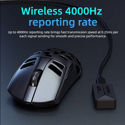 DAREU Al-mg Tri-mode 8Khz PBT trådløs gamingmus med hurtigopladning, PAW3950, 30000 DPI, letvægtsdesign til PC-gamere