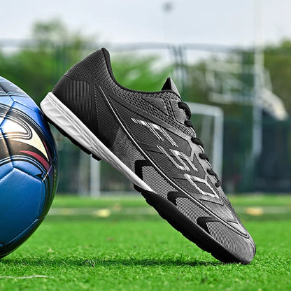 Chaussures de football populaires à tige basse FG/TF, unisexe, pour terrain, entraînement rapide, crampons antidérapants à crampons longs