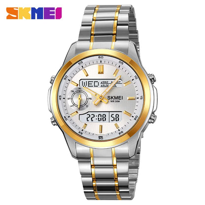 SKMEI 2284 Business Men's Electronic Multifunctional Dual Display Sports Waterproof Luminous Luxury Watch Digital Watch Reloj