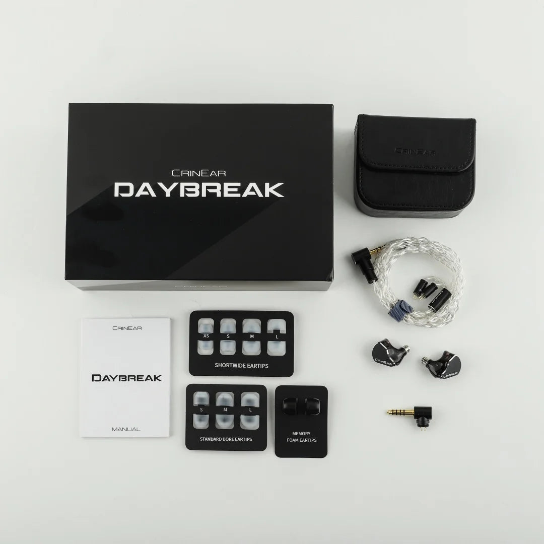 CrinEar Daybreak 1DD+2BA+2MPT Tribrid In-Ear Monitors – Micro-Planar Tweeters HiFi Wired Audiophile IEM Earphones