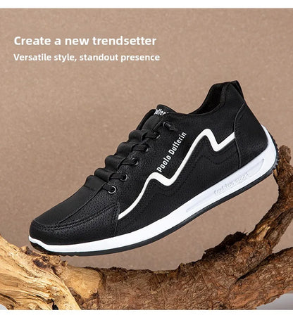 Large Size Men's Comfortable Breathable Soft Bottom Running Shoes Casual Style Sporty Retro Stripe Design Rubber Outsole