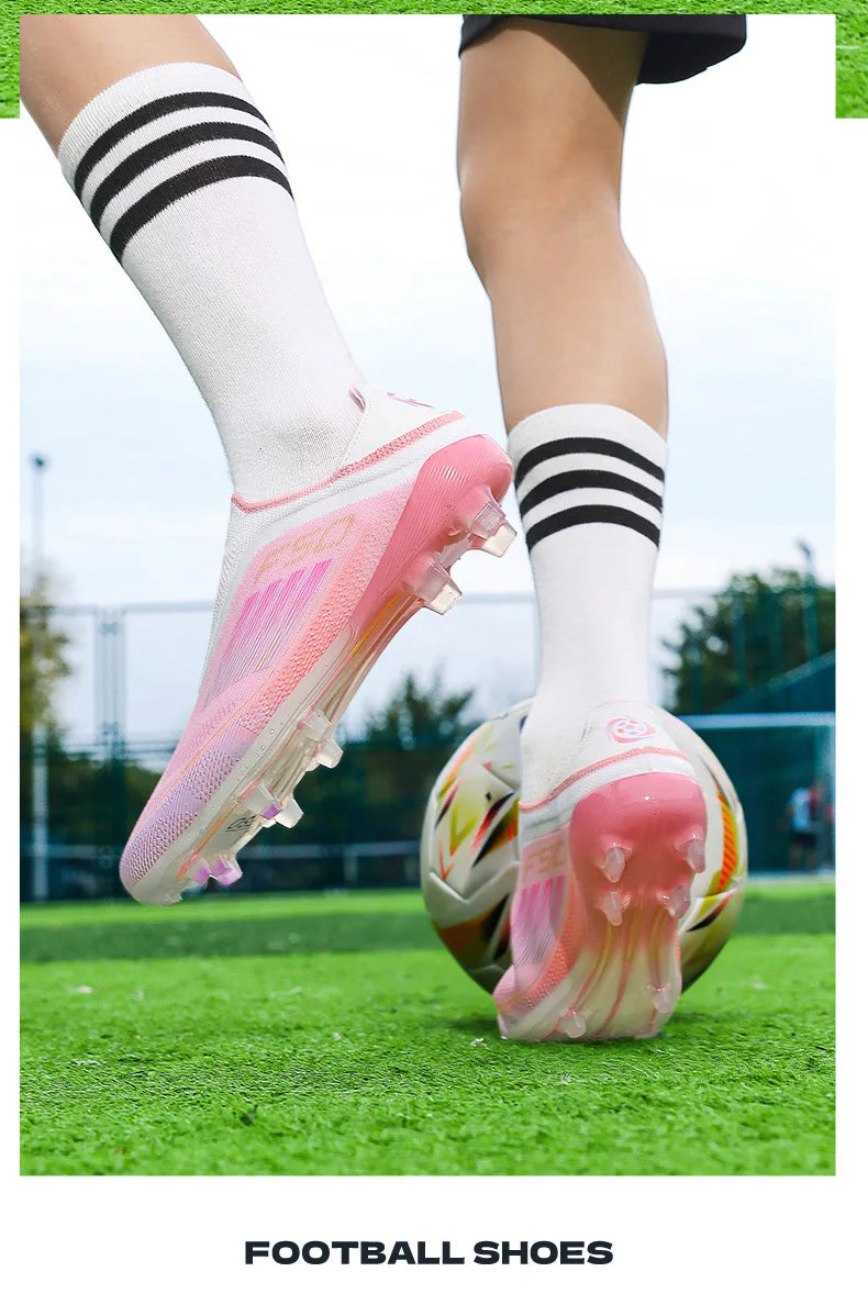 New Men's Football Boots Turf Comfortable Soccer Shoes Sport Fg Grass Cleats Futsal Non Slip Outdoor Adult Ultralight Non-Slip