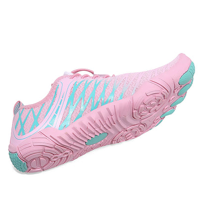 Oiaano wide toe man barefoot black shoes, woman sports sneaker unisex water booties, male aqua beach soft sole light breathable