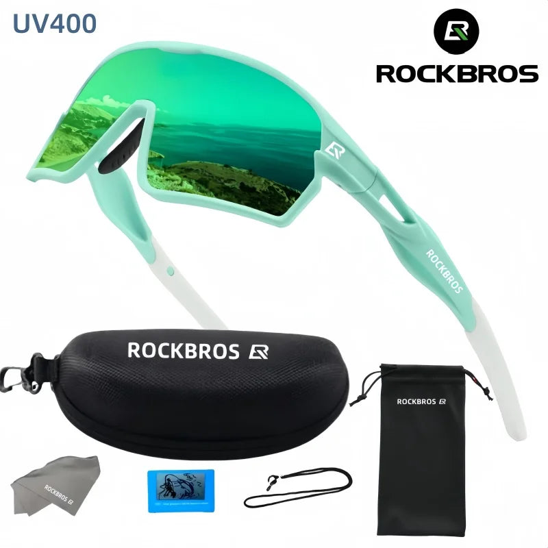 ROCKBROS Cycling Polarized Glasses MTB Road Bike Sunglasses UV400 Bicycle Sun Protection Light Unisex Bike Sports Equipment