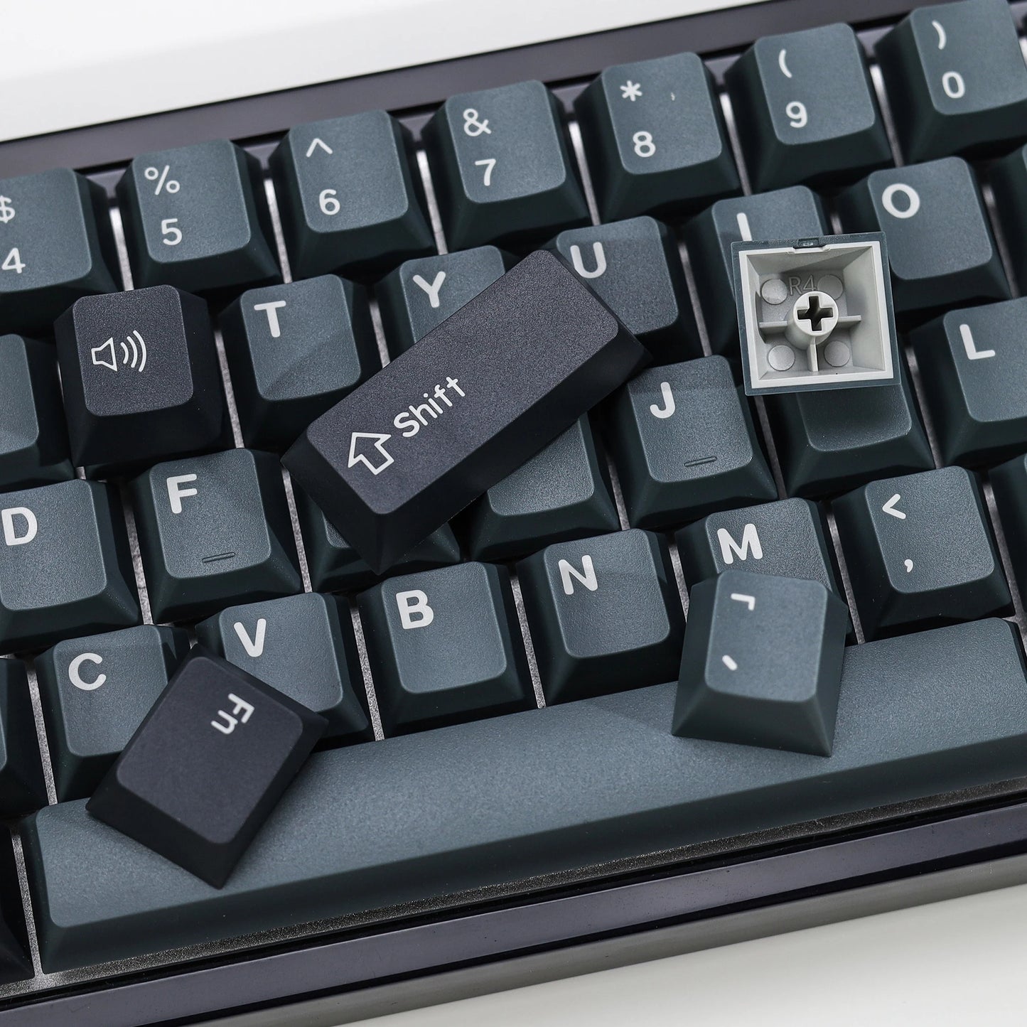 KBDiy 174 Teclas/Conjunto PBT GMK Apollo Keycap Double Shot Minimalista ISO Perfil Cherry para Teclado Mecânico Gaming Keycaps para MX