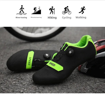 Unisex Road And Mountain Bike Lock Shoes Outdoor Pedal Assisted Bicycle Riding Shoes Cross-Border New Model Sports Entertainment