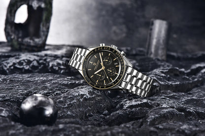 PAGANI DESIGN 2026 New Moon Watch Retro Luxury Quartz Watches For Men Stainless steel Luminous waterproof Sport Chronograph Man