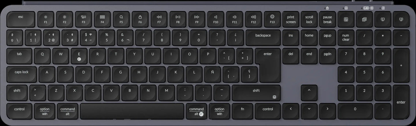 Teclado sem fios ultrafino Keychron B6 Pro com layout ISO, tamanho completo, portátil e leve, ligações 2.4GHz e Bluetooth