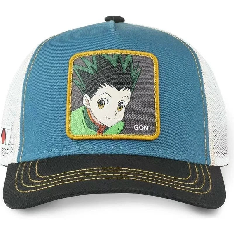 Șapcă de baseball Hunter X Hunter Cap de vară, tip snapback, pentru bărbați, cu broderie, în stil hip-hop, cu vizieră de soare, șapcă de camionagiu ajustabilă, din plasă
