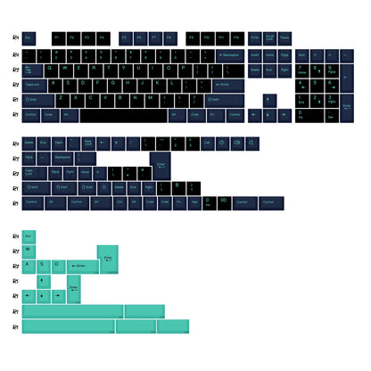 KBDiy GMK MarrsGreen Keycap Retro PBT ISO Double Shot Cherry Profile Keycaps For MX Switches Mechanical Gaming Keyboard Key Caps