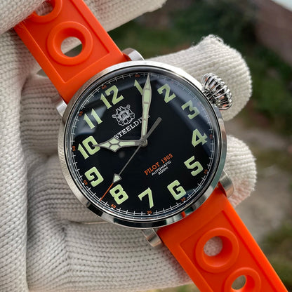 STEELDIVE SD1903 Big 46.5mm Steel Case C3 Luminous 200M Waterproof Sapphire Glass with AR Coating NH35 Mechanical Men Watches