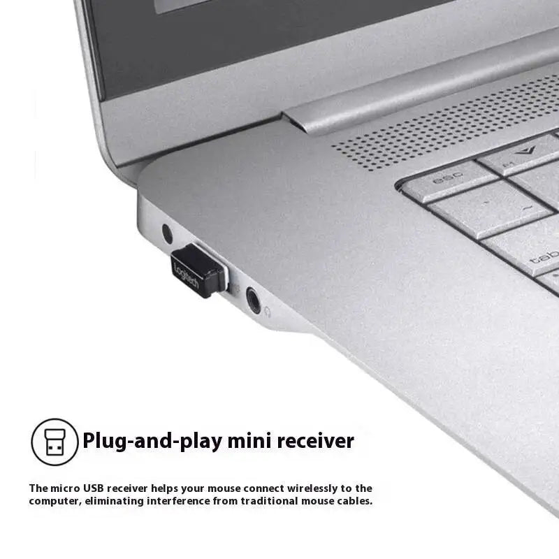 Mouse professionale da ufficio Logitech M330, compatto, silenzioso, facile da trasportare, confortevole al tatto e progettato specificamente1