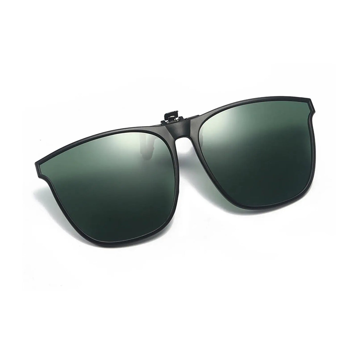 New Polarized Flip-up Sunglasses Clips For Myopia Glasses Retro Big Size Square TAC Material Glasses Clip-on Sunglass Clip